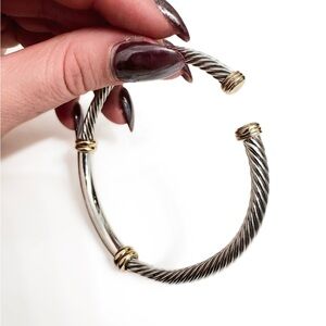 Twisted Silver and Gold Women's Bracelet